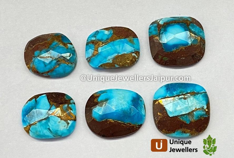 Copper Lava Mohave Turquoise Rose Cut Slices